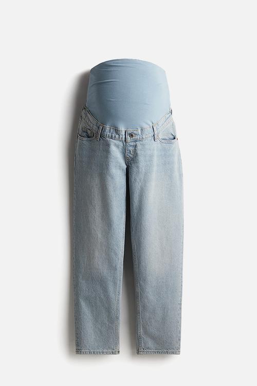 Mama slim mom ankle jeans - light denim blue
