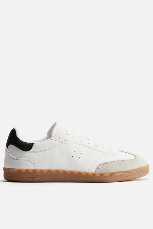 Trainers - white & beige