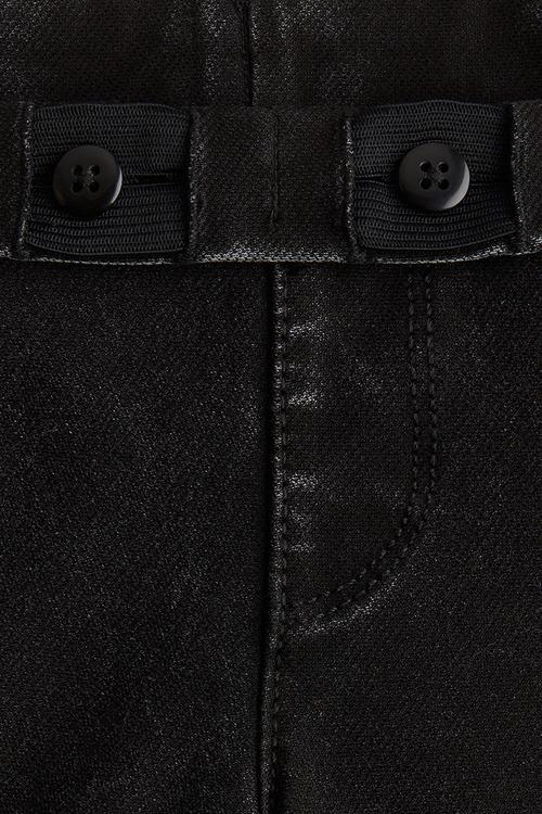 Wide denim-look trousers - dark grey
