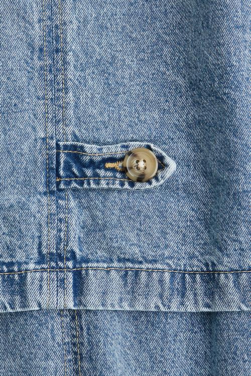 Short trench coat - light denim blue