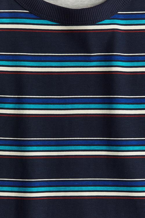 Long-sleeved t-shirt - navy blue striped