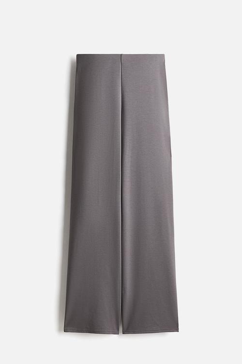 Wide jersey trousers - grey