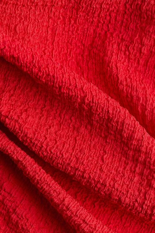 Draped bodycon dress - red