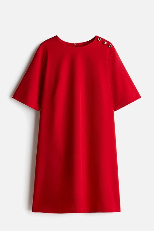 A-line dress - red