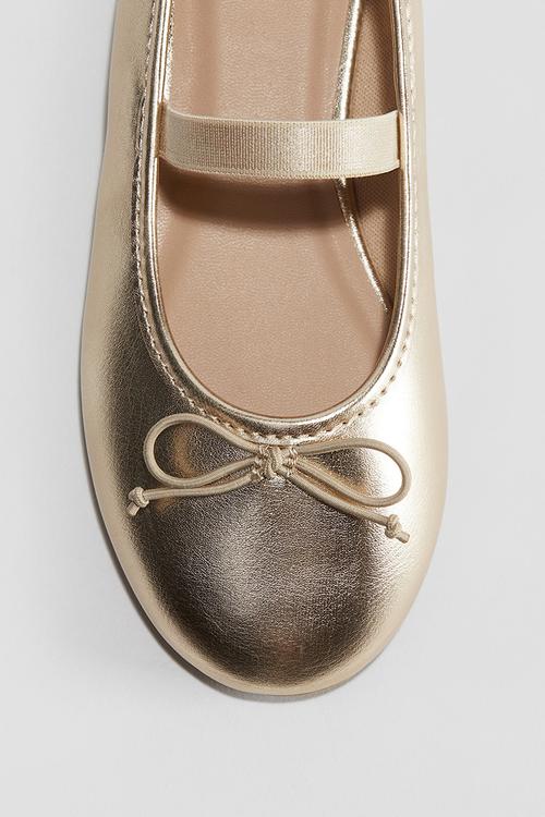 Ballet pumps - gold-coloured