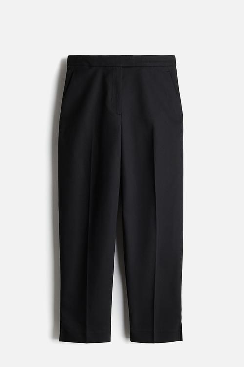 Tailored cigarette trousers - black