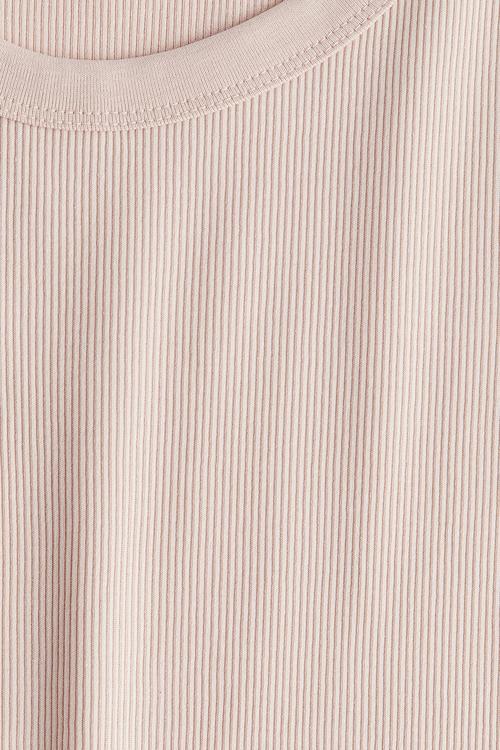 Ribbed vest top - light dusty pink 