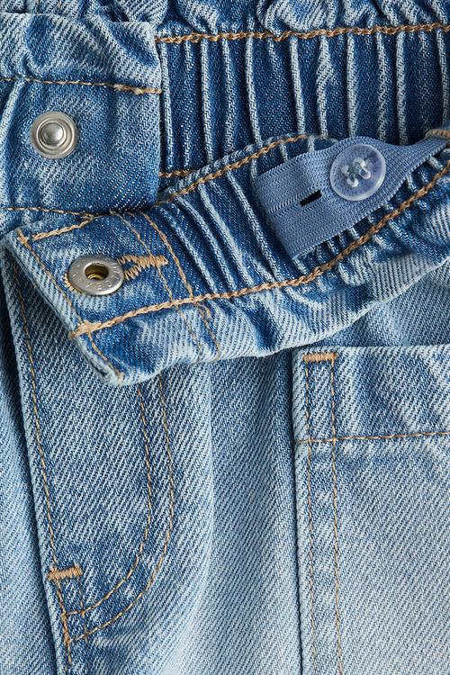 Paper bag shorts - denim blue