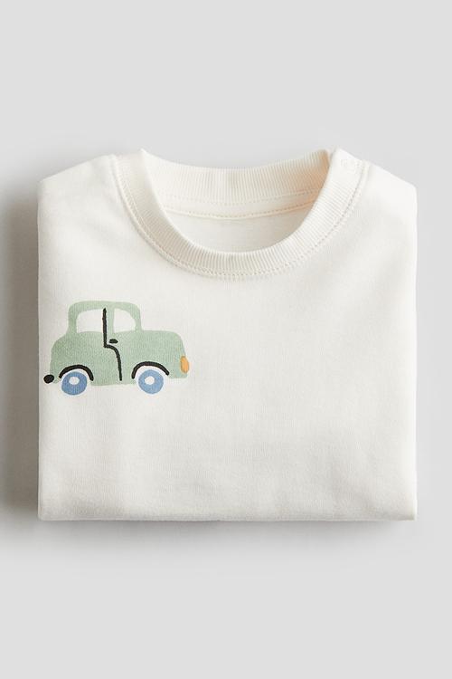 Printed sweatshirt - white vehicles