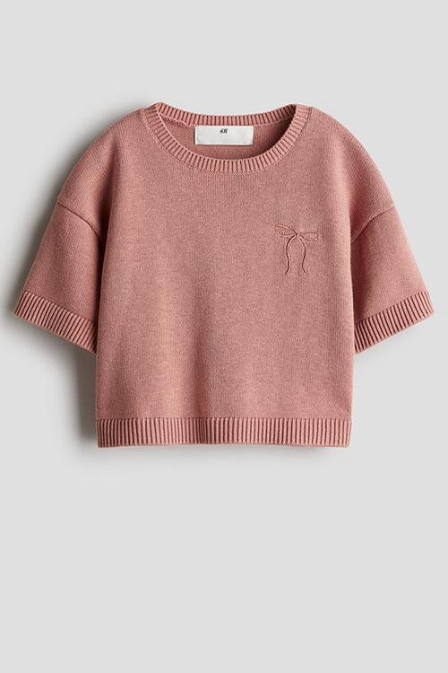 Knitted top - dusty pink