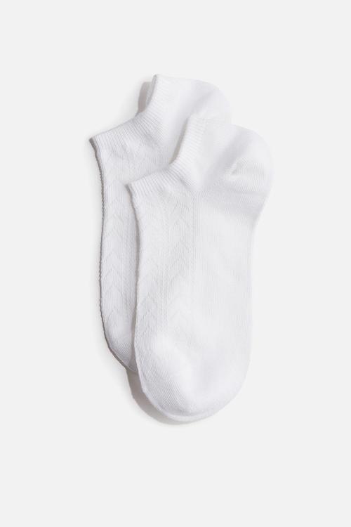 7-pack shaftless socks - white