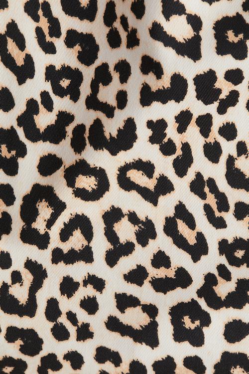 A-line dress - light beige leopard print