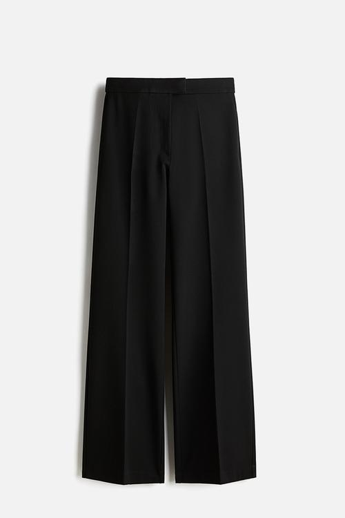 Bootcut trousers - black