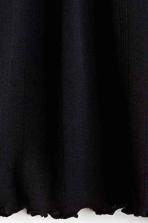 Overlock-detail T-shirt - black