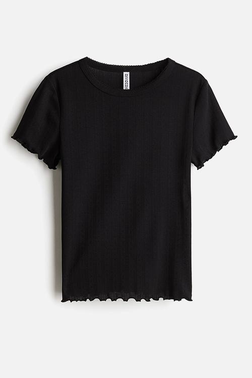 Overlock-detail T-shirt - black