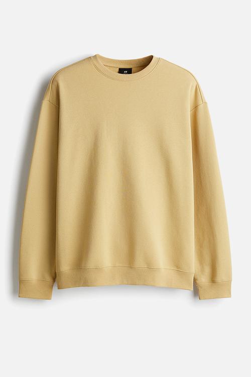 Loose fit sweatshirt - yellow