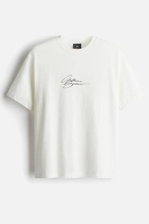 Loose fit printed t-shirt - white gentlemen syndrome