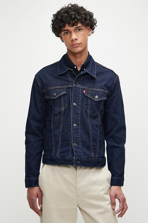 The Trucker Jacket  - Red Cast Rinse Za