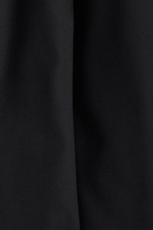 Regular fit tailored linen-blend trousers - black