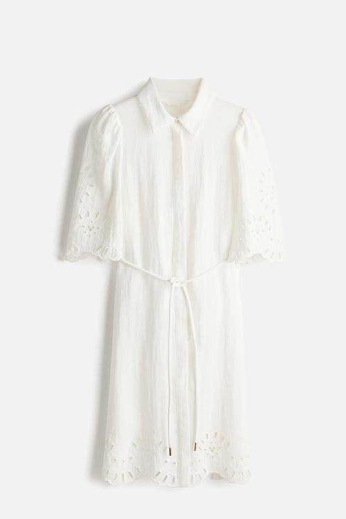 Broderie anglaise dress - white