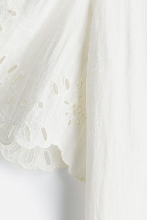 Broderie anglaise dress - white