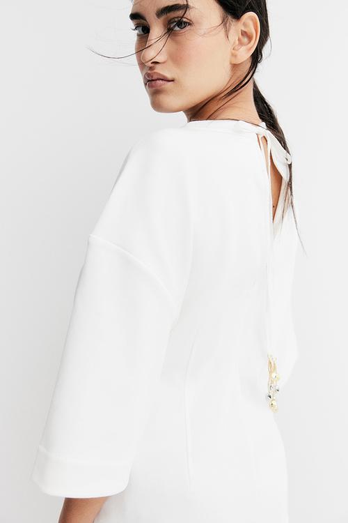 Waisted t-shirt - white