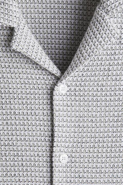 Regular fit resort shirt - grey & white