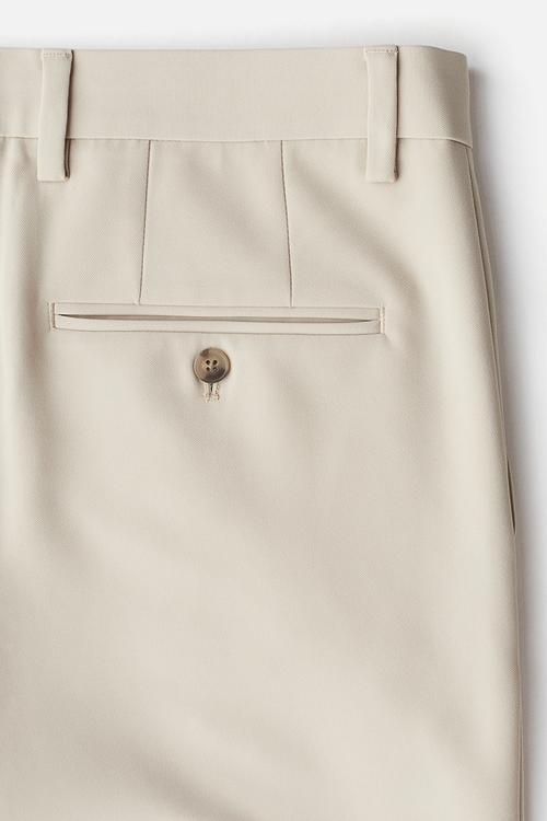 Slim fit cropped trousers - light beige