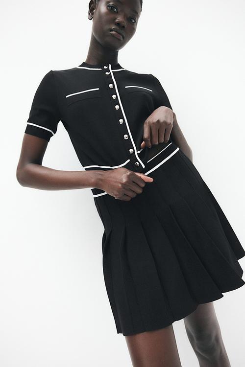 Pleated skirt - black