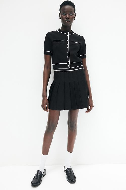 Pleated skirt - black