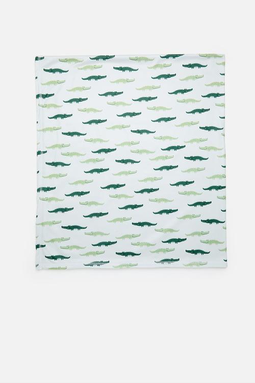 Croco fleece blanket - Green