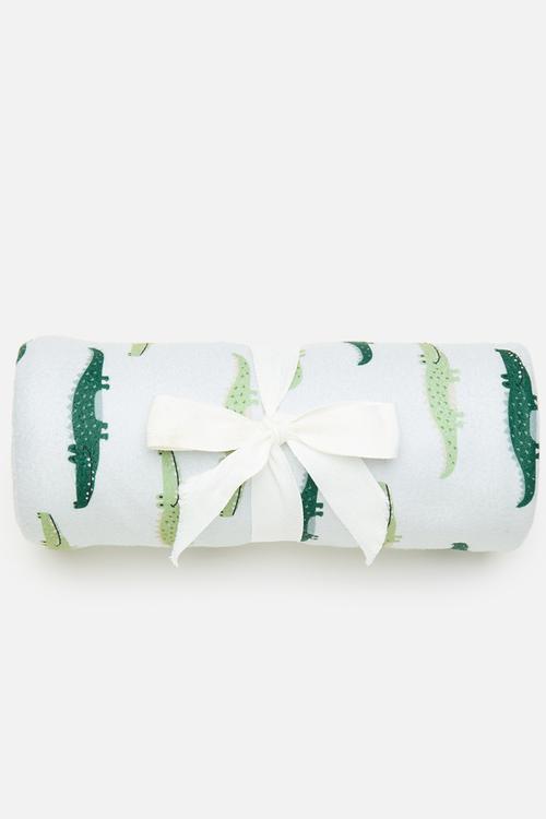 Croco fleece blanket - Green
