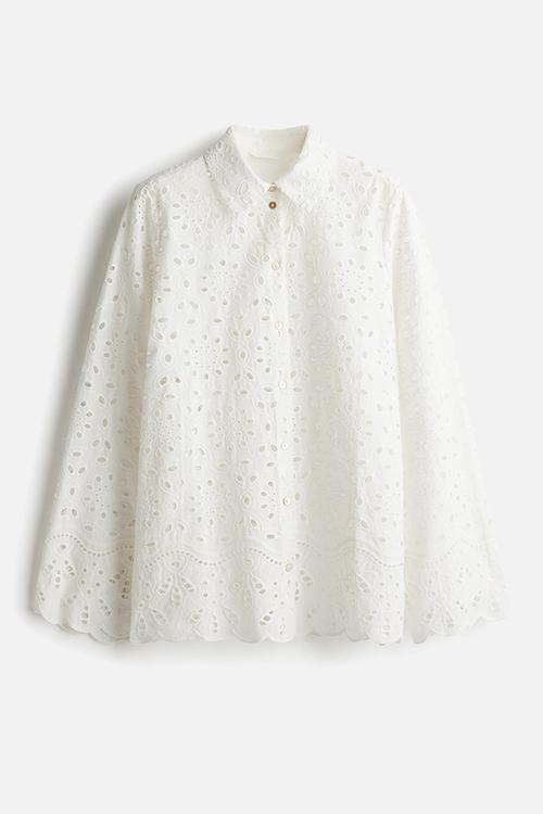 Broderie anglaise shirt - white