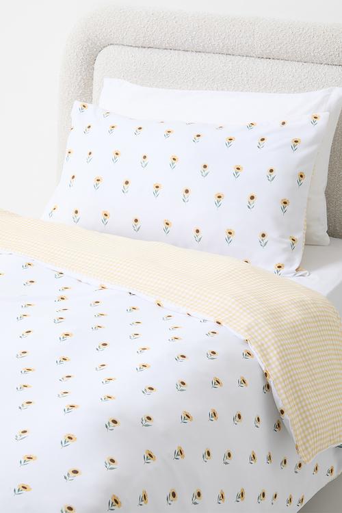 Sunflower duvet set - white