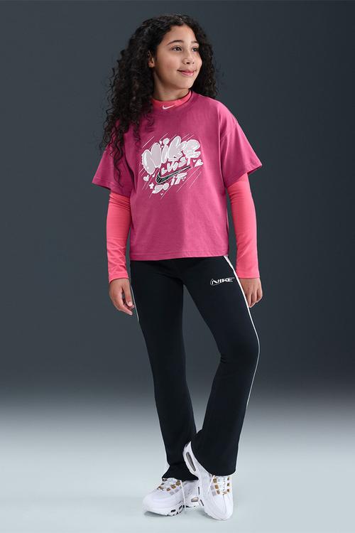 Girls Nike Sportswear Essential Doodle 2 Tee - Sweet Beet