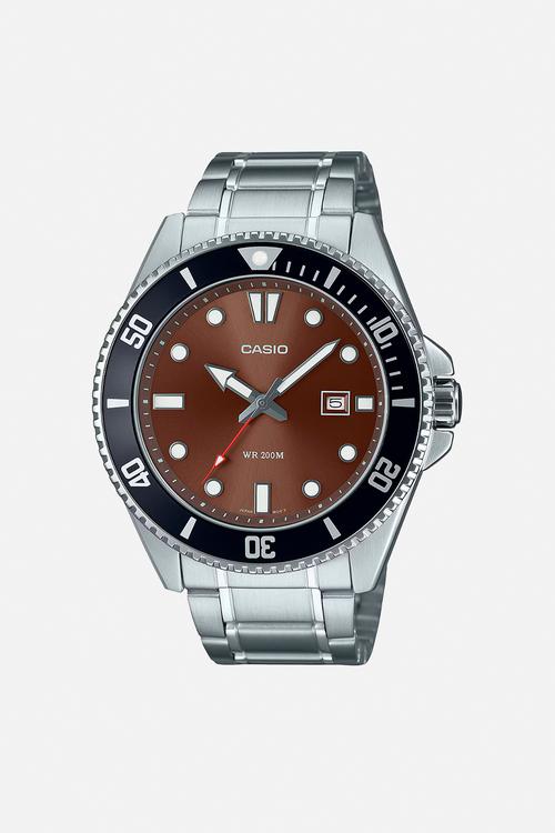 Analogue Round Dial Mdv-107D-5Avdf Watch - Brown