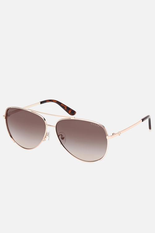 Aviator Shape Sunglasses 58mm- Shiny Rose Gold