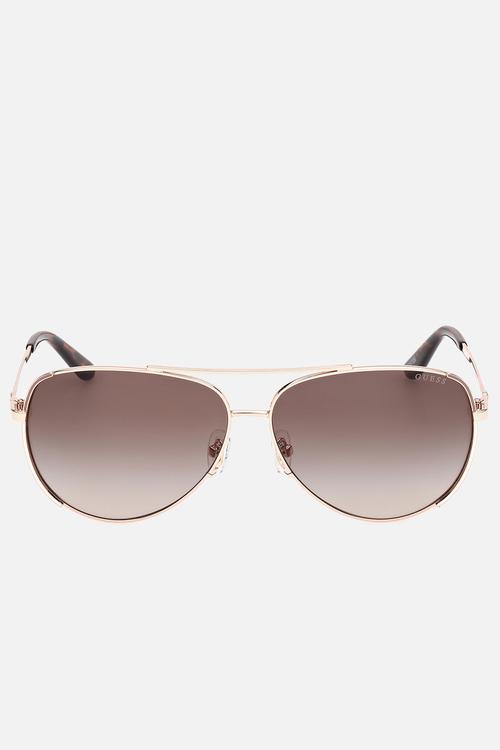 Aviator Shape Sunglasses 58mm- Shiny Rose Gold