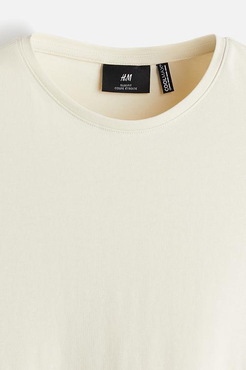 Coolmax® slim fit T-shirt - light beige