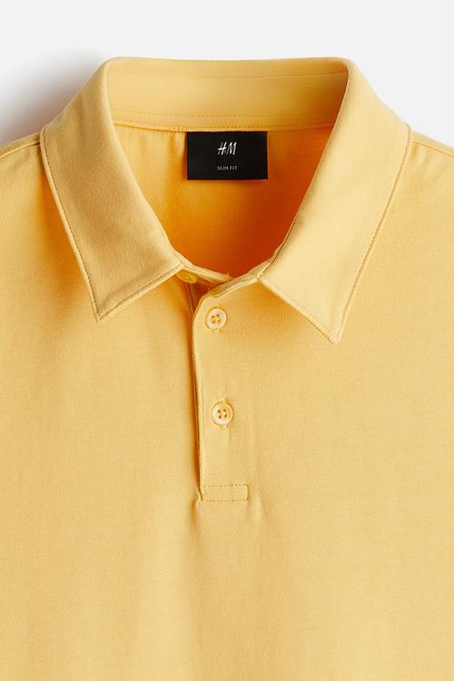 Slim fit polo shirt - yellow