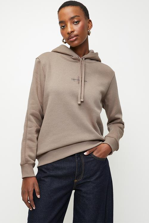 Monologo regular hoodie - taupe grey