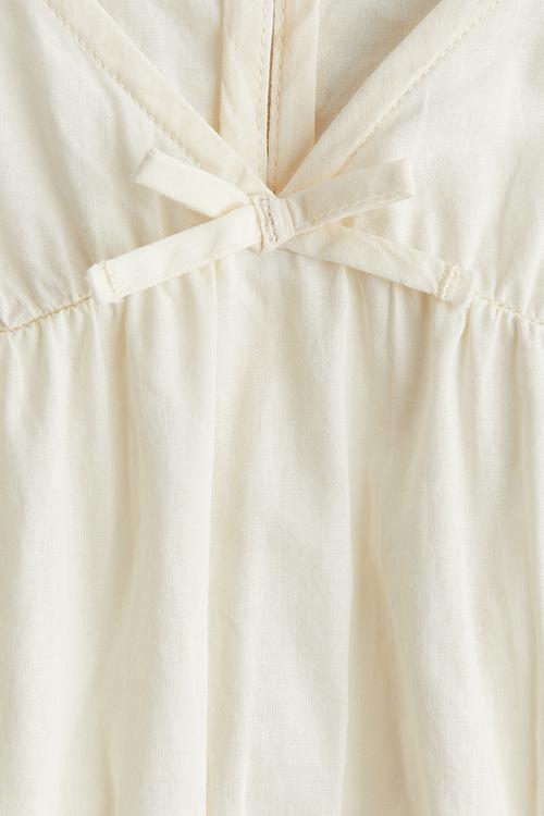Peplum cotton blouse - cream