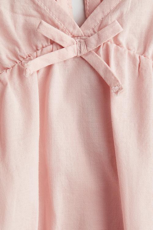 Peplum cotton blouse - light pink