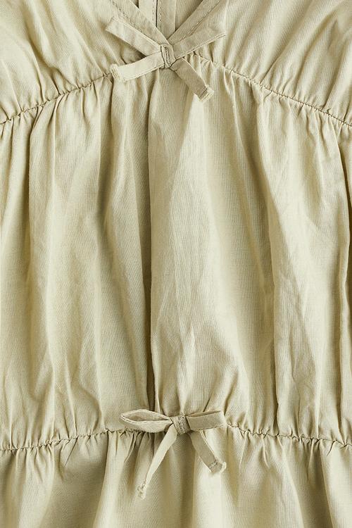Peplum cotton blouse - light green