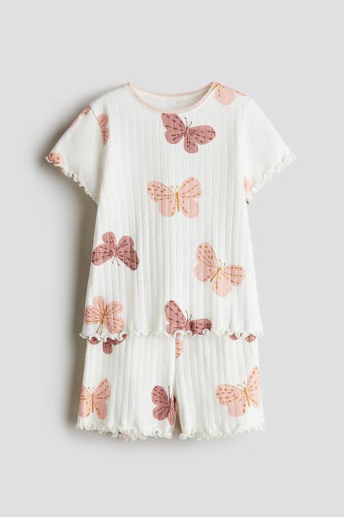 Printed pyjamas - cream/butterflies 