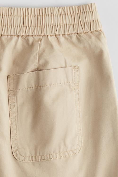 Loose-fit cotton chinos - beige