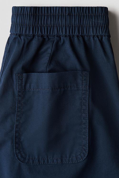 Loose-fit cotton chinos - navy blue