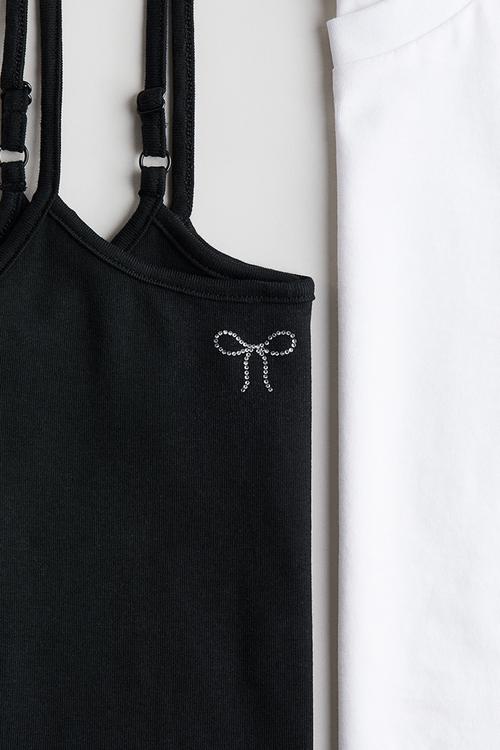 2-Piece top set - black/white