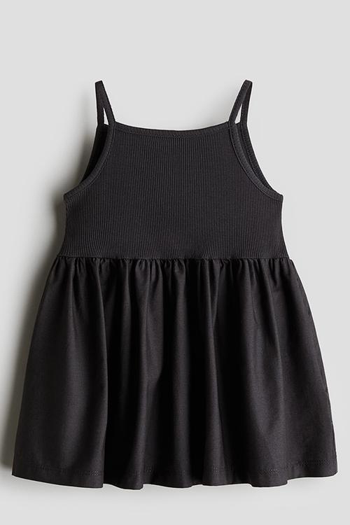 Cotton dress - dark grey