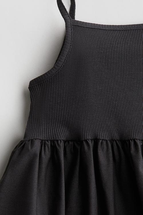 Cotton dress - dark grey